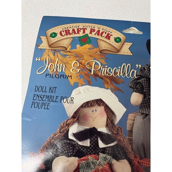 Daisy Kingdom John & Priscilla Pilgrim Doll Kit Ensemble For Poupée 16" Finished - Picture 2 of 5